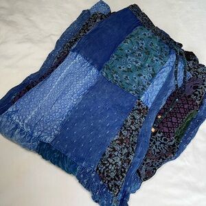 New! Bohemian Patchwork Wide-Leg Pants